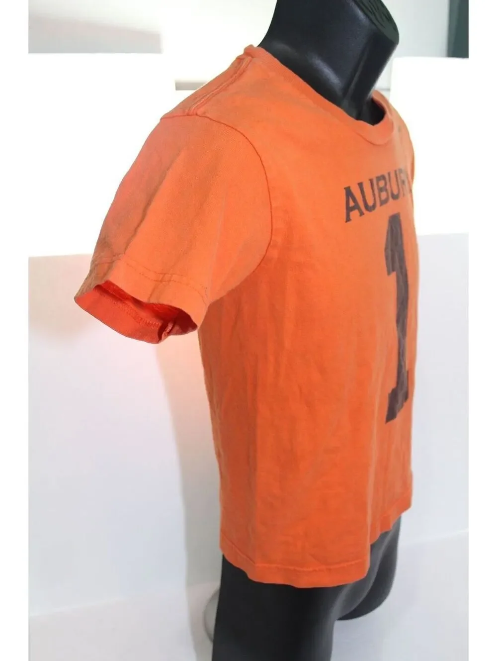 Nike Auburn Tigers #1 Jersey Tee - Orange - Crew Neck T Shirt - Size Youth Small